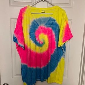 Tie-Dye 4X v neck Shirt